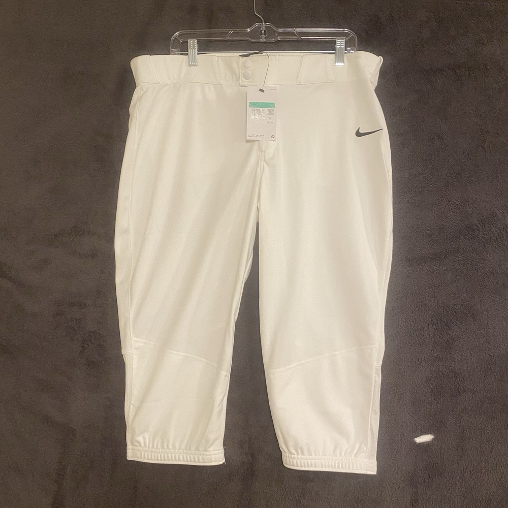 NEW NWT sz XL Nike Women Vapor Select 3/4 length White Softball Pant AV6642-100